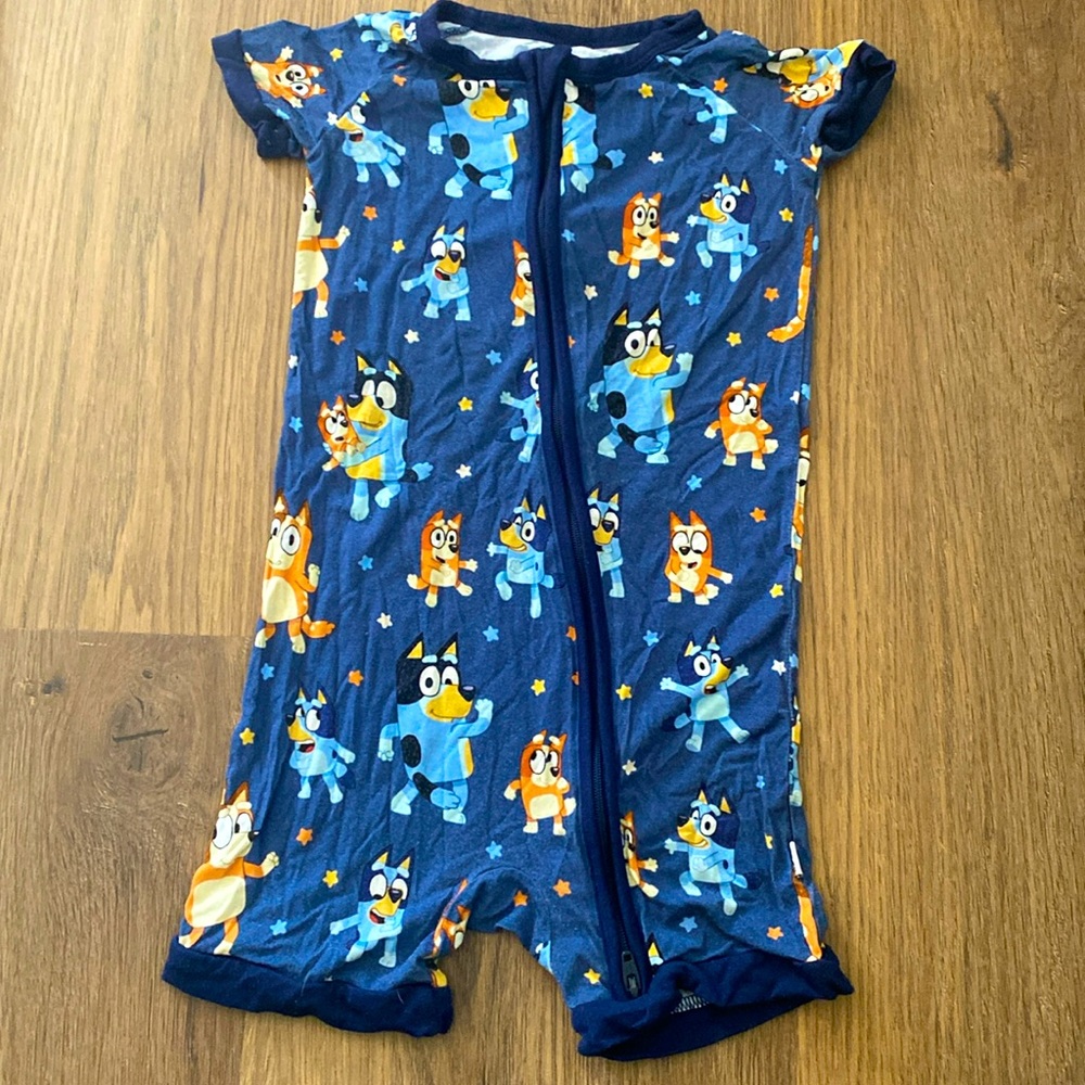 Little Sleepies BLUEY shorty Zippy Romper